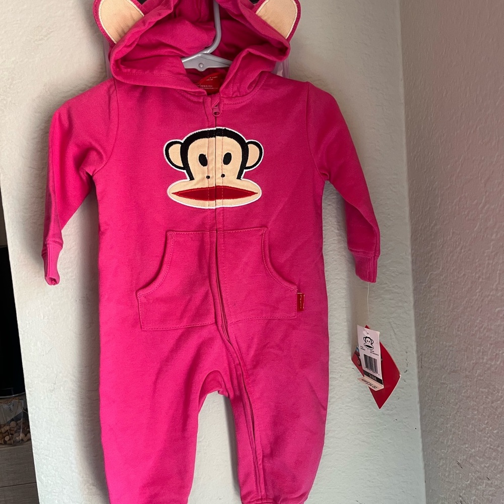 Paul Frank Fuchsia Monkey Footie